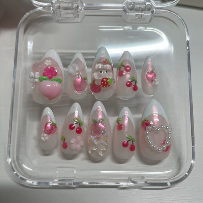 ✧Blushing Fruit✧ Press On Nails