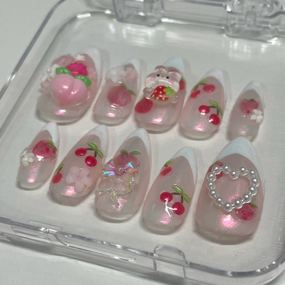 ✧Blushing Fruit✧ Press On Nails