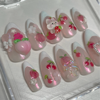 ✧Blushing Fruit✧ Press On Nails